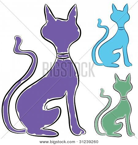 Un'immagine di un profilo di gatto slinky.