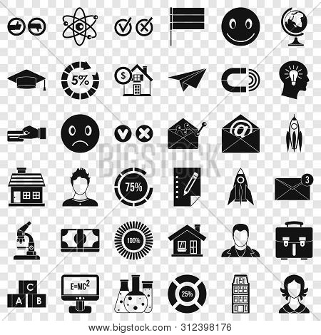 Elearning Icons Set. Simple Style Of 36 Elearning Icons For Web For Any Design