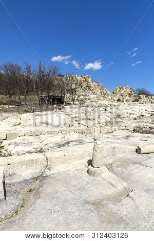 Perperikon, Bulgaria - March 17, 2019: Ruins Of Ancient Sanctuary City Of Perperikon, Kardzhali Regi