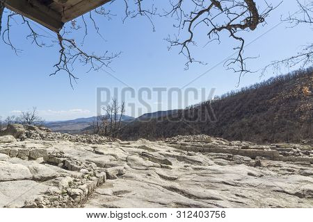 Perperikon, Bulgaria - March 17, 2019: Ruins Of Ancient Sanctuary City Of Perperikon, Kardzhali Regi