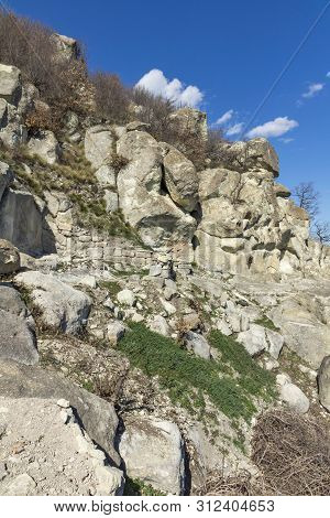 Perperikon, Bulgaria - March 17, 2019: Ruins Of Ancient Sanctuary City Of Perperikon, Kardzhali Regi