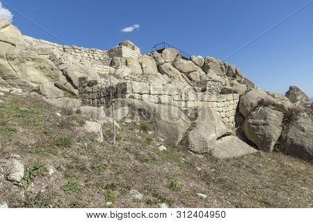 Perperikon, Bulgaria - March 17, 2019: Ruins Of Ancient Sanctuary City Of Perperikon, Kardzhali Regi