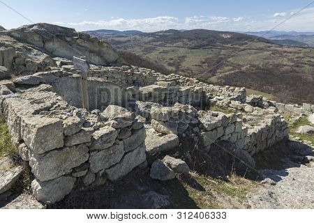 Perperikon, Bulgaria - March 17, 2019: Ruins Of Ancient Sanctuary City Of Perperikon, Kardzhali Regi