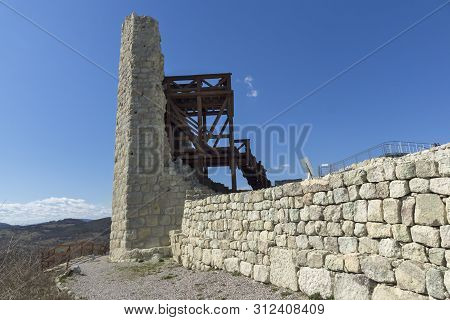 Perperikon, Bulgaria - March 17, 2019: Ruins Of Ancient Sanctuary City Of Perperikon, Kardzhali Regi