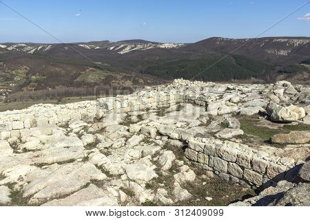 Perperikon, Bulgaria - March 17, 2019: Ruins Of Ancient Sanctuary City Of Perperikon, Kardzhali Regi