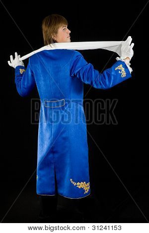 Prestidigitator pyrstön takki huivi.