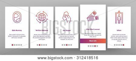 Immigration, Abroad Travel Onboarding Mobile App Page Screen. Immigration, Foreign Country Trip Outl