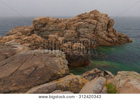 Plougrescant Pink Granite Coast Bretagne Park And Mountains Coast Of Armor