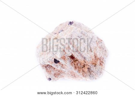 Macro Stone Mineral Magnetite On A White Background