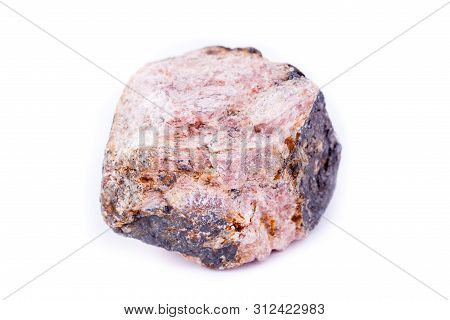 Macro Mineral Andalusite Stone On A White Background