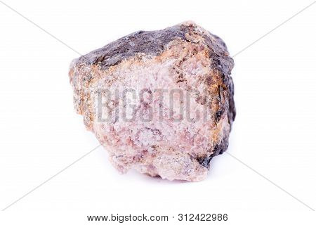 Macro Mineral Andalusite Stone On A White Background