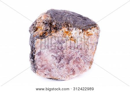 Macro Mineral Andalusite Stone On A White Background