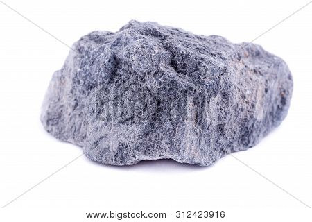 Macro Mineral Stone Serpentine On A White Background