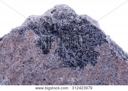 Macro Mineral Stone Serpentine On A White Background