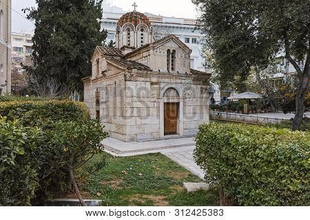 Athens, Greece - January 20, 2017: Amazing View Of Agios Eleftherios Church In Athens, Attica, Greec