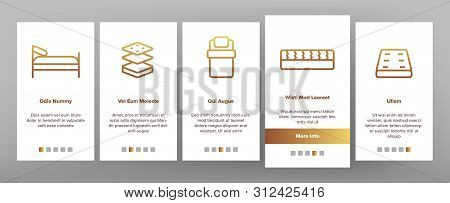 Mattress Types And Material Onboarding Mobile App Page Screen. Orthopedic And Antiallergic Comfortab