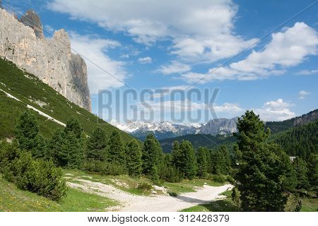 Beautiful View Of Dolomites On The Way To Rifugio Gardeccia From Torri Del Vajolet, Italy
