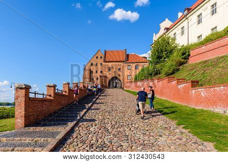 Grudziadz, Poland - July 18, 2019: Water Gate In Old Town Of Grudziadz