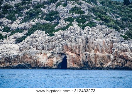The Ruins Of The City Of Mira, Kekova, An Ancient Megalithic City Destroyed By An Earthquake.