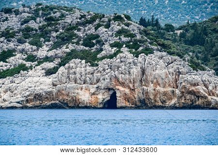 The Ruins Of The City Of Mira, Kekova, An Ancient Megalithic City Destroyed By An Earthquake.