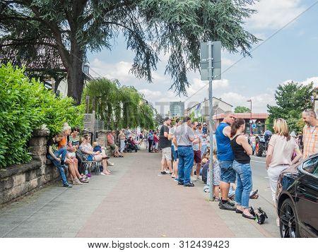 Kirchheimbolanden,rheinland-pfalz,germany-06 23 2019: Watching Festive Parade On Streets Of German T