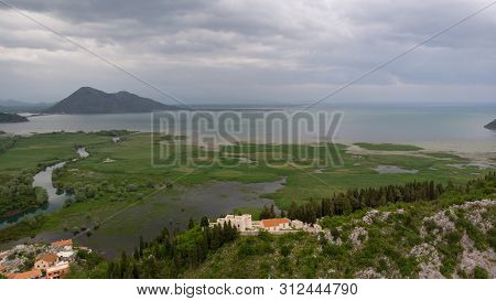 Besac Fortress Overlooking Skadar Lake In Virpazar, Montenegro.