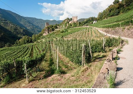 The Castel Of Duren In Val Di Cembra, A Secret Of Dolomites. Italy