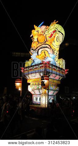 Aomori, Japan. Aug 08, 2016 : Goshogawara Tachineputa Matsuri Festival. A Japanese Summer Festival I