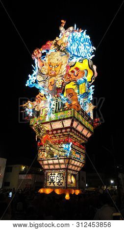 Aomori, Japan. Aug 08, 2016 : Goshogawara Tachineputa Matsuri Festival. A Japanese Summer Festival I