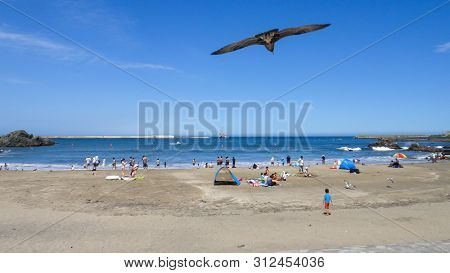Kabushima Beach Park, Near By The Kabushima Island. The Island Is Noted As A Nesting Ground For Blac