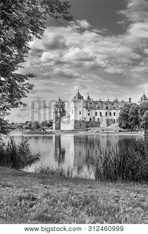 Mir, Belarus - July 13, 2019: Mir Castle Is A World Heritage Site From Unesco, East Europe. Mir Cast