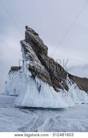 Rock Island In Lake Bikal, Russia, Landscape Photography
