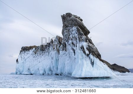 Rock Island In Lake Bikal, Russia, Landscape Photography
