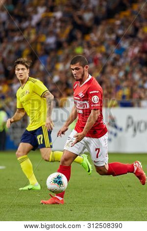 Rostov-on-don, Russia - July 20, 2019: Ayaz Guliev Of Fc Spartak Moscow In Action During The Russian