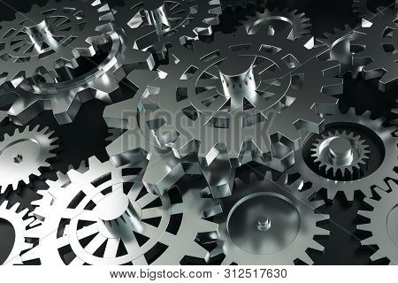 Creative Silver Cogs Background
