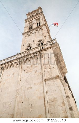 Tower Of The Church Of Saint Lovre In Trogir, Croatia