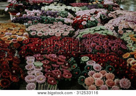 Flower Candle For Making Worship Merit To Buddha