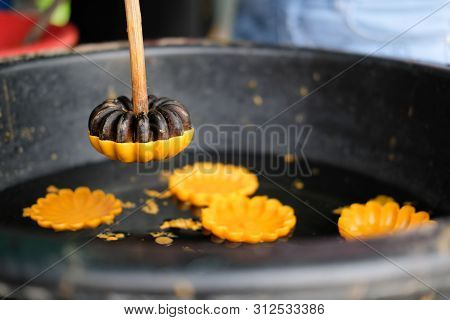 Flower Candle For Making Worship Merit To Buddha