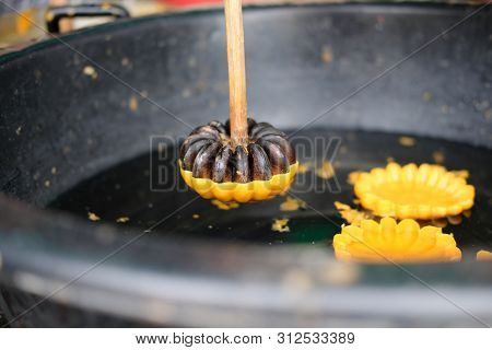 Flower Candle For Making Worship Merit To Buddha