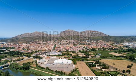 Aerial View Of Torroella De Montgri City And Castle In Catalonia
