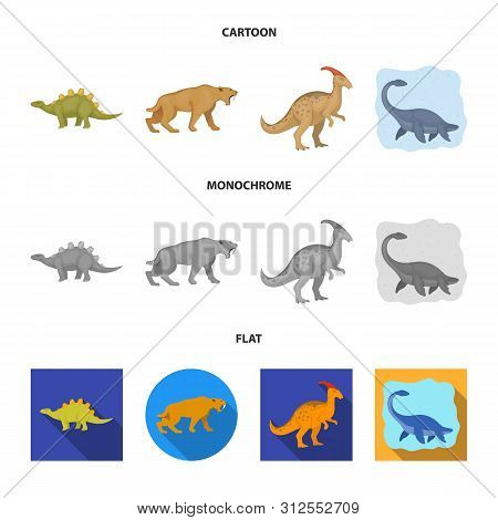 Vector Illustration Of Animal And Character Logo. Collection Of Animal And Ancient Stock Symbol For 