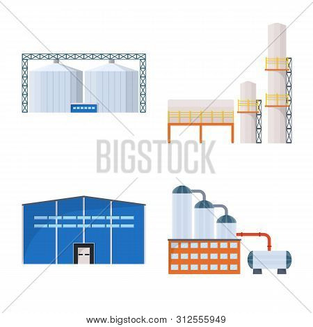 Vector Illustration Of Industry And Building Icon. Set Of Industry And Construction Stock Vector Ill