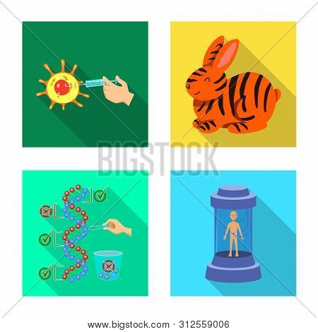 Vector Design Of Test And Synthetic Icon. Collection Of Test And Laboratory Vector Icon For Stock.