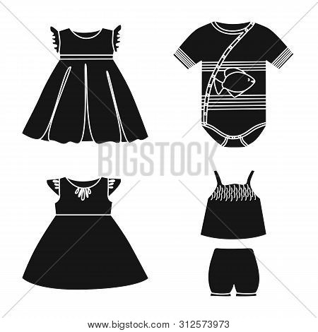 Vector Illustration Of Little And Cotton Icon. Set Of Little And Kid Stock Symbol For Web.