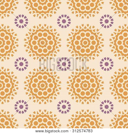 Vector Geometric Floral Seamless Pattern For Luxury Decorative Design