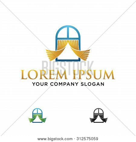 Real Estate House With Check Mark Vector Logo