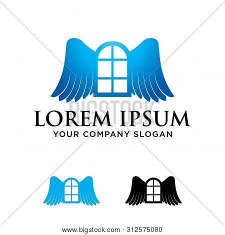 Real Estate House With Check Mark Vector Logo