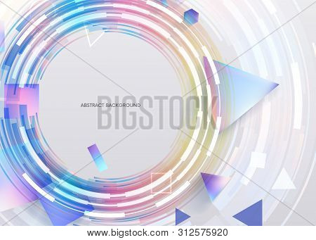 Creative Abstract Background.light Circles. Rounds. Concept Modern Template Layout. Geometric Shapes