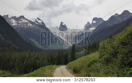 Rough Road To The Bugaboos Mountains In The Canadian Rockies