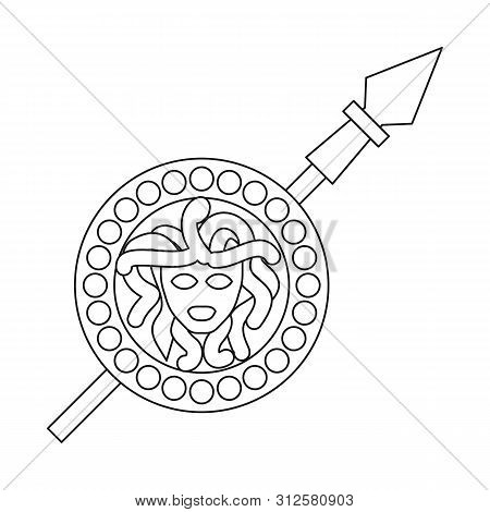 Isolated Object Of Aphrodite And Goddess Sign. Collection Of Aphrodite And History Stock Vector Illu